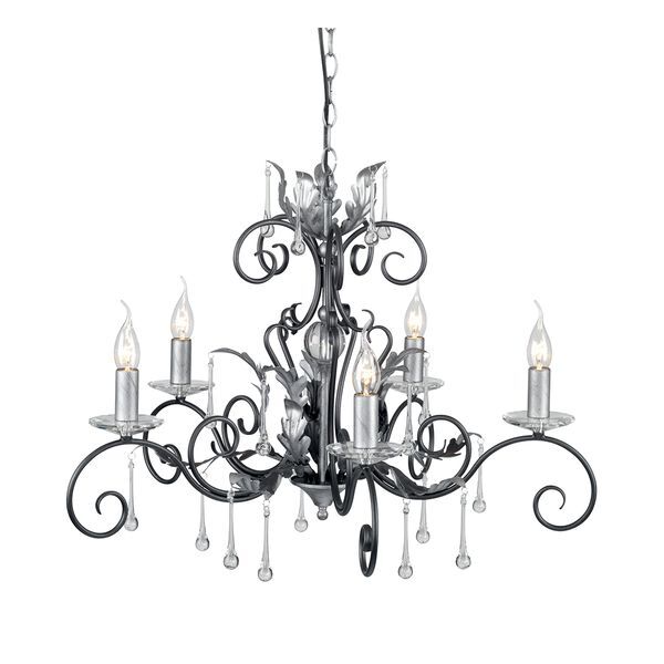 ELSTEAD AMARILLI 5 LIGHT CHANDELIER - BLACK/SILVER