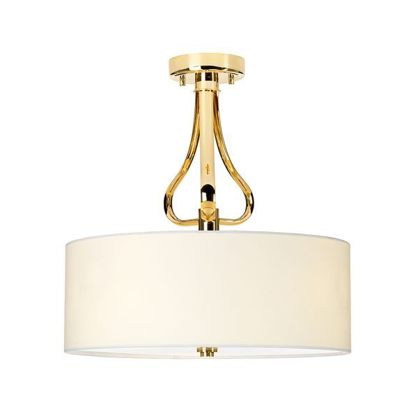 ELSTEAD FALMOUTH 3 LIGHT SEMI FLUSH - FRENCH GOLD