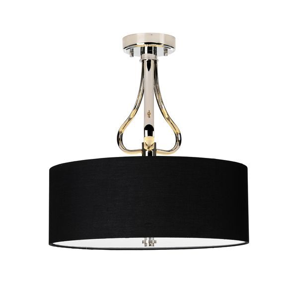 ELSTEAD FALMOUTH 3 LIGHT SEMI FLUSH - POLISHED CHROME