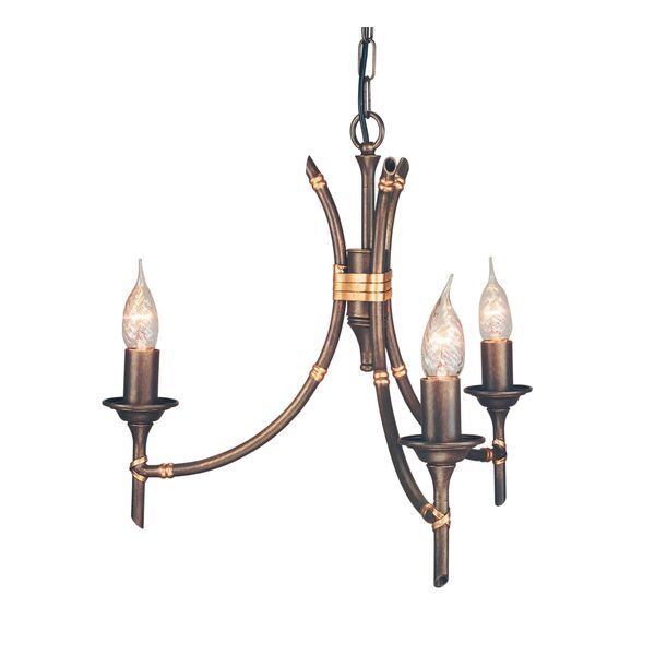 ELSTEAD BAMBOO 3 LIGHT CHANDELIER