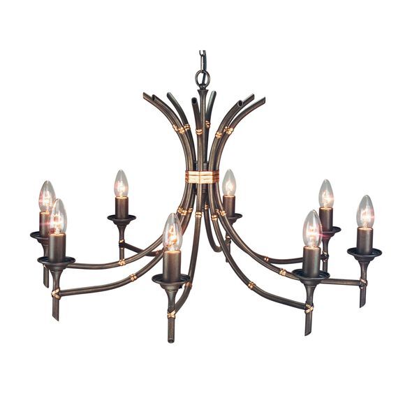 ELSTEAD BAMBOO 8 LIGHT CHANDELIER
