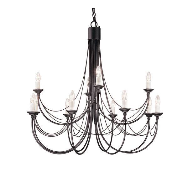 ELSTEAD CARISBROOKE 12 LIGHT CHANDELIER