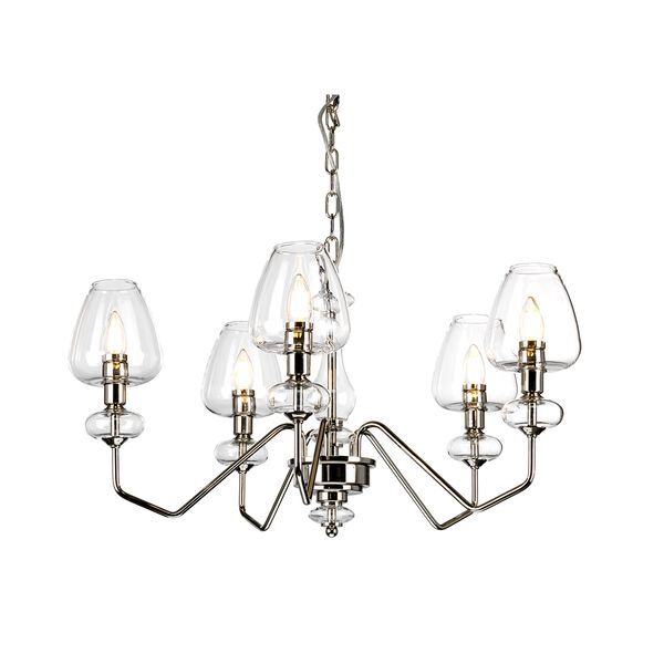 ELSTEAD ARMAND 5 LIGHT CHANDELIER - POLISHED NICKEL