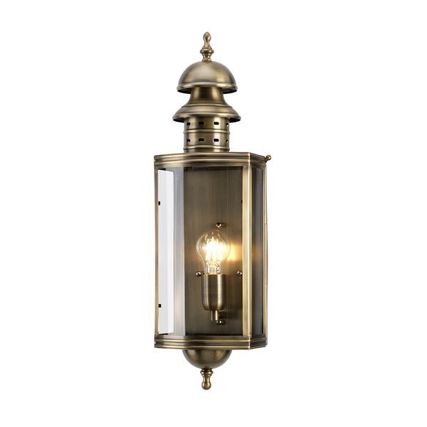 ELSTEAD DOWNING STREET WALL LANTERN - BRASS