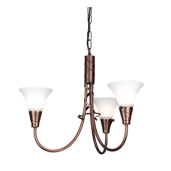 ELSTEAD EMILY 3 LIGHT CHANDELIER - COPPER