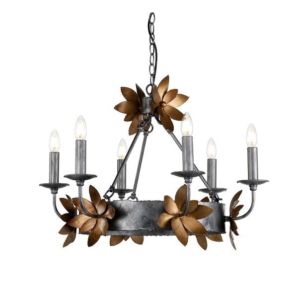 ELSTEAD SIMONE 6 LIGHT CHANDELIER