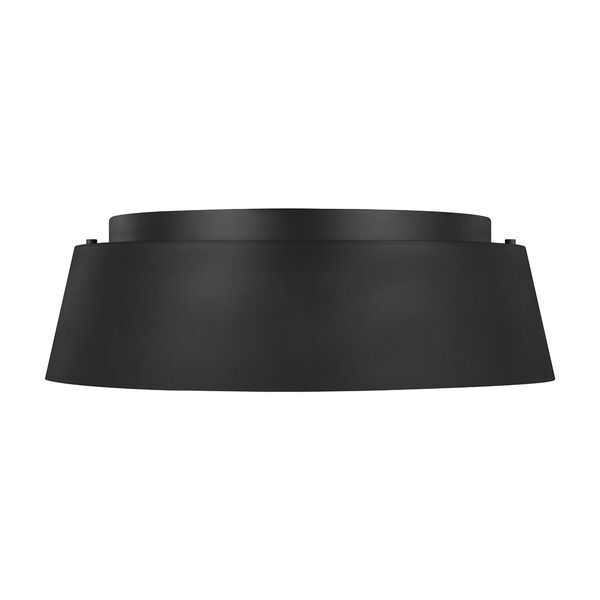 ELSTEAD ASHER 3 LIGHT FLUSH LIGHT - MIDNIGHT BLACK