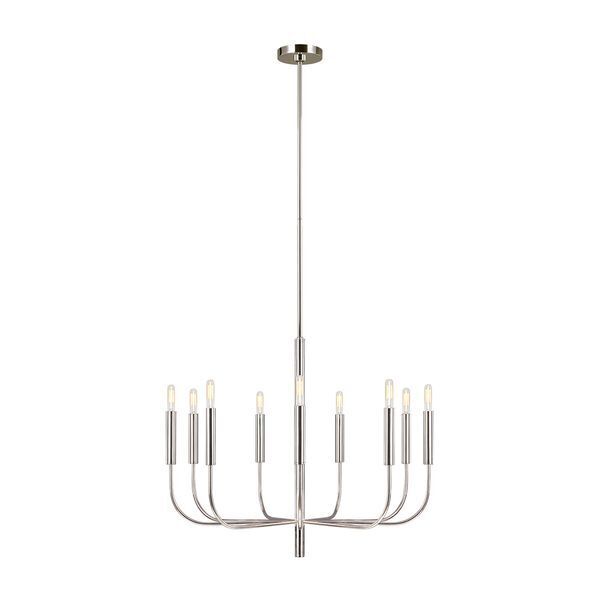 ELSTEAD BRIANNA 9 LIGHT CHANDELIER - POLISHED NICKEL