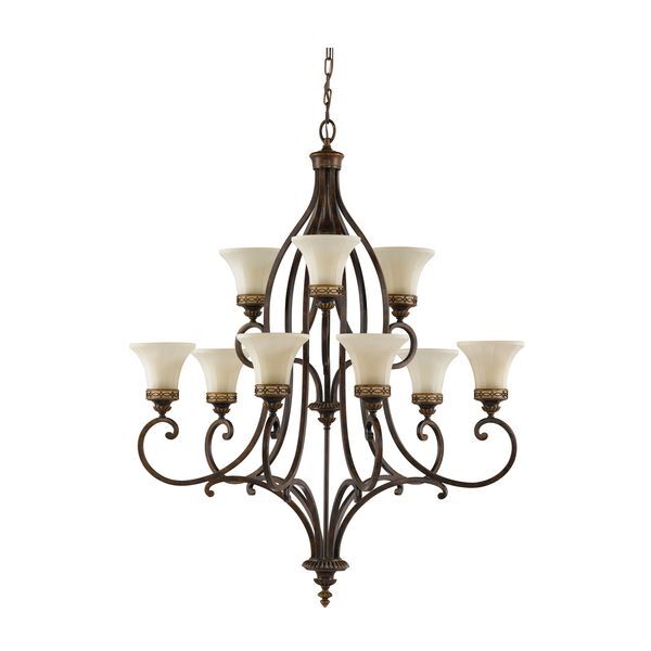ELSTEAD DRAWING ROOM 9 LIGHT CHANDELIER