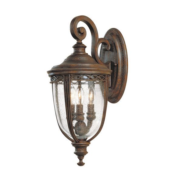 ELSTEAD ENGLISH BRIDLE 3 LIGHT MEDIUM WALL LANTERN - BRITISH BRONZE