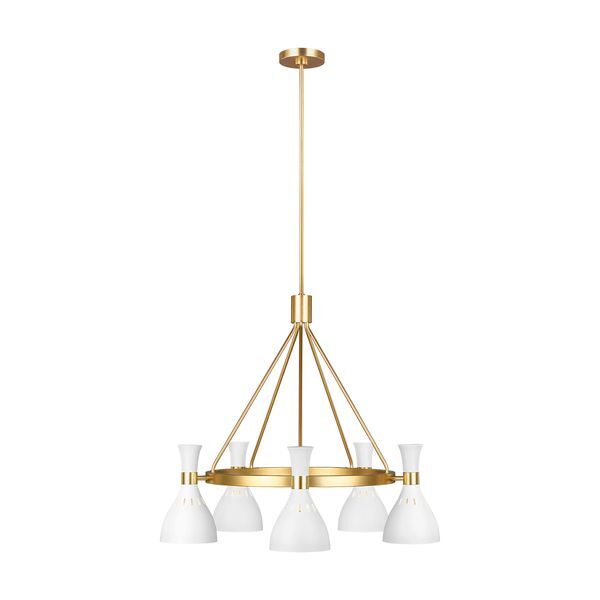 ELSTEAD JOAN 5 LIGHT CHANDELIER - MATTE WHITE