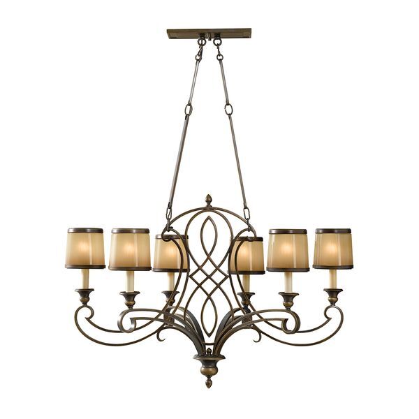 ELSTEAD JUSTINE 6 LIGHT CHANDELIER