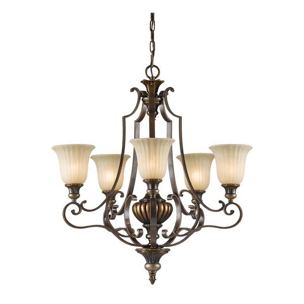 ELSTEAD KELHAM HALL 5 LIGHT UP LIGHT CHANDELIER