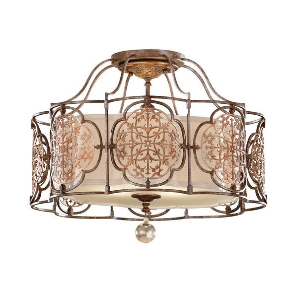 ELSTEAD MARCELLA 3 LIGHT SEMI-FLUSH