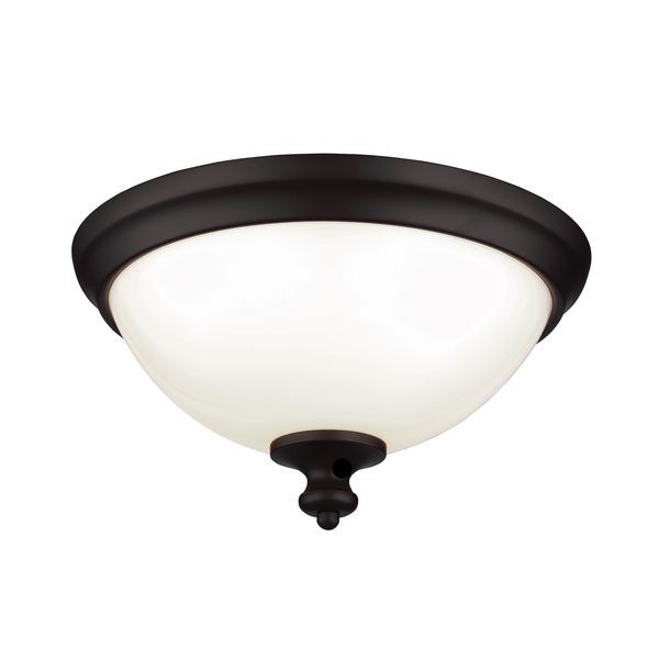 ELSTEAD PARKMAN 2 LIGHT FLUSH MOUNT - OIL RUBBED BRONZE