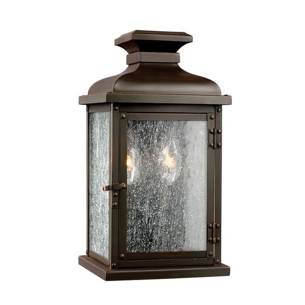 ELSTEAD PEDIMENT 2 LIGHT SMALL WALL LANTERN