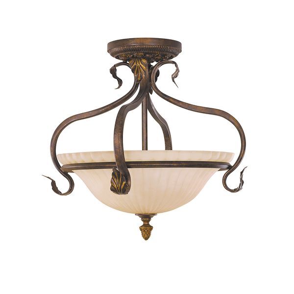ELSTEAD SONOMA VALLEY 3 LIGHT SEMI-FLUSH