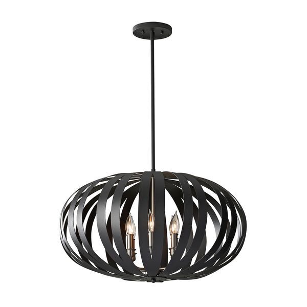ELSTEAD WOODSTOCK 6 LIGHT LARGE CHANDELIER