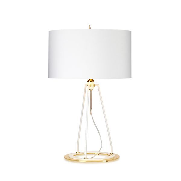 ELSTEAD FERRARA НАСТОЛНА ЛАМПА - WHITE AND POLISHED GOLD