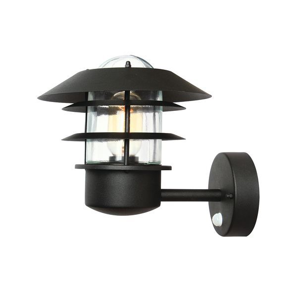 ELSTEAD HELSINGOR 1 LIGHT PIR WALL LANTERN - BLACK