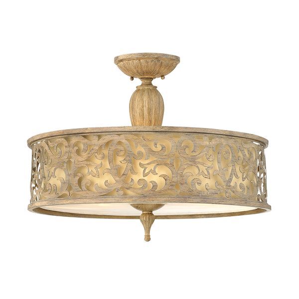 ELSTEAD CARABEL 3 LIGHT LARGE SEMI-FLUSH
