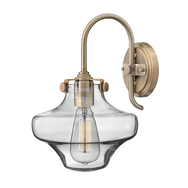 ELSTEAD CONGRESS 1 LIGHT CLEAR GLASS АПЛИК - BRUSHED CARAMEL