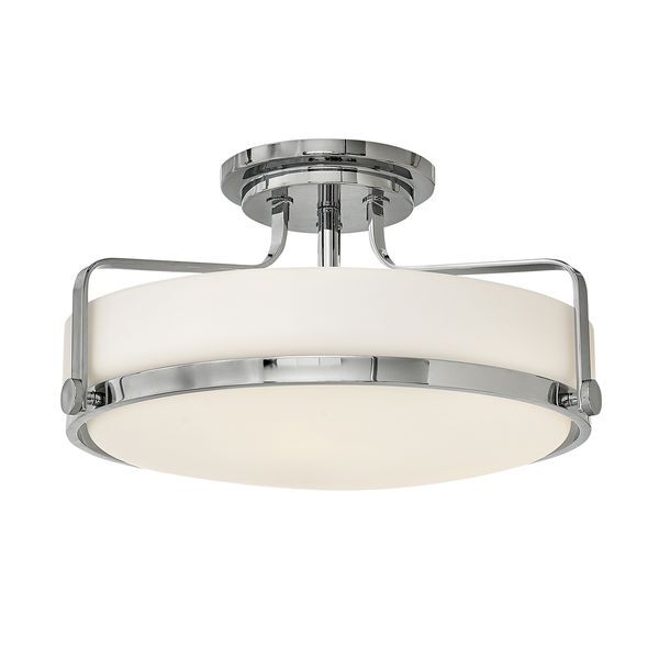 ELSTEAD HARPER MEDIUM SEMI FLUSH - POLISHED CHROME