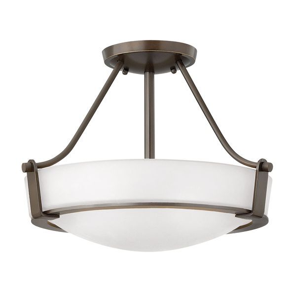 ELSTEAD HATHAWAY 2 LIGHT SMALL SEMI-FLUSH - OLDE BRONZE