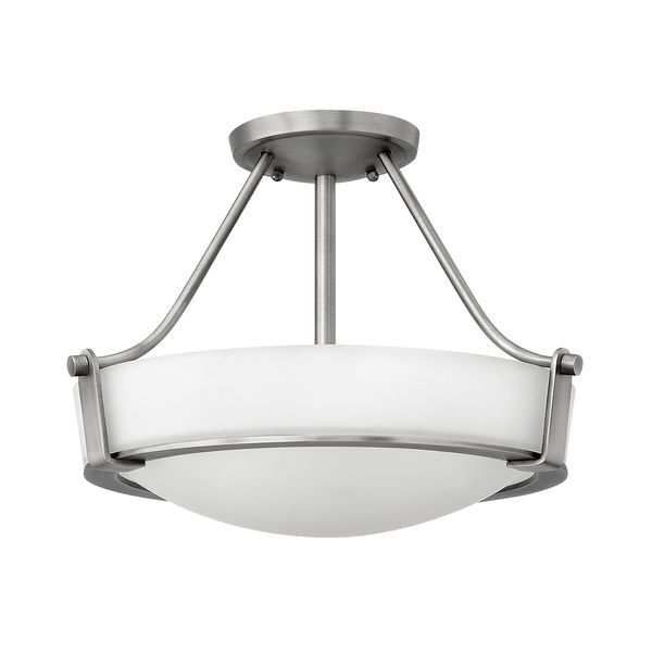 ELSTEAD HATHAWAY 2 LIGHT SMALL SEMI-FLUSH - ANTIQUE NICKEL