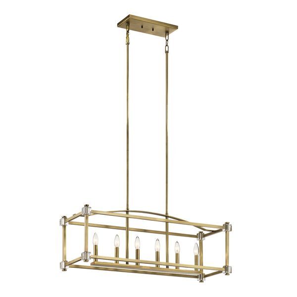 ELSTEAD CAYDEN 6 LIGHT LINEAR CHANDELIER