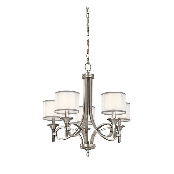 ELSTEAD LACEY 5 LIGHT CHANDELIER - ANTIQUE PEWTER