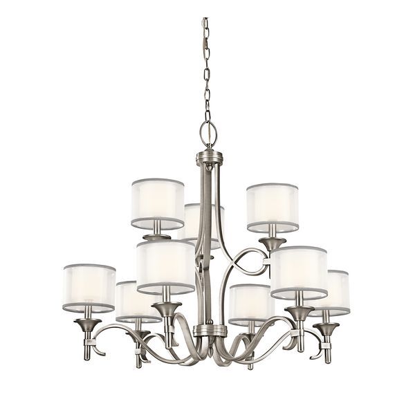 ELSTEAD LACEY 9 LIGHT CHANDELIER - ANTIQUE PEWTER