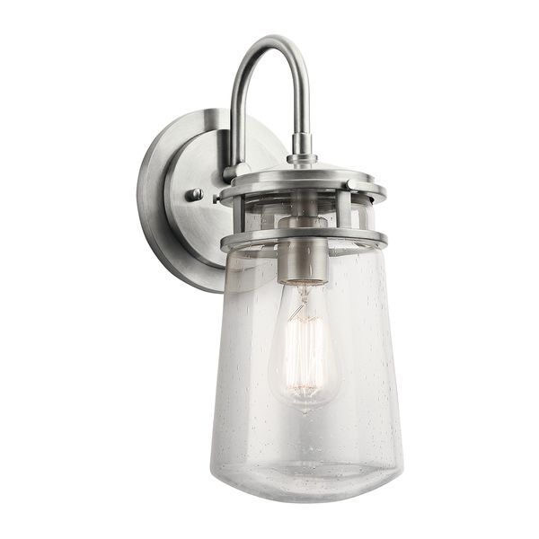 ELSTEAD LYNDON 1 LIGHT MEDIUM WALL LANTERN - BRUSHED ALUMINIUM