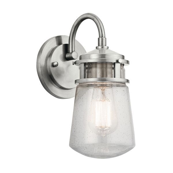 ELSTEAD LYNDON 1 LIGHT SMALL WALL LANTERN - BRUSHED ALUMINIUM