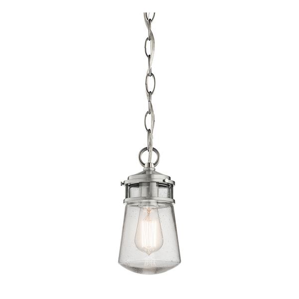 ELSTEAD LYNDON 1 LIGHT SMALL CHAIN LANTERN - BRUSHED ALUMINIUM