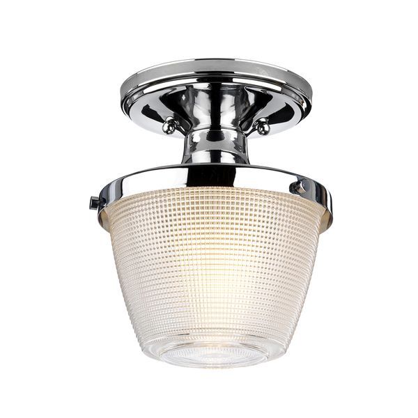 ELSTEAD DUBLIN 1 LIGHT SEMI-FLUSH MOUNT - POLISHED CHROME