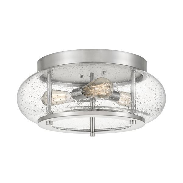 ELSTEAD TRILOGY 3 LIGHT FLUSH MOUNT - BRUSHED NICKEL