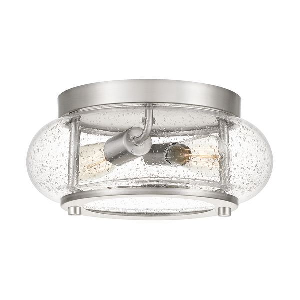 ELSTEAD TRILOGY 2 LIGHT FLUSH MOUNT - BRUSHED NICKEL