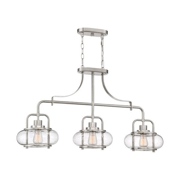 ELSTEAD TRILOGY 3 LIGHT ISLAND ПЕНДЕЛ - BRUSHED NICKEL
