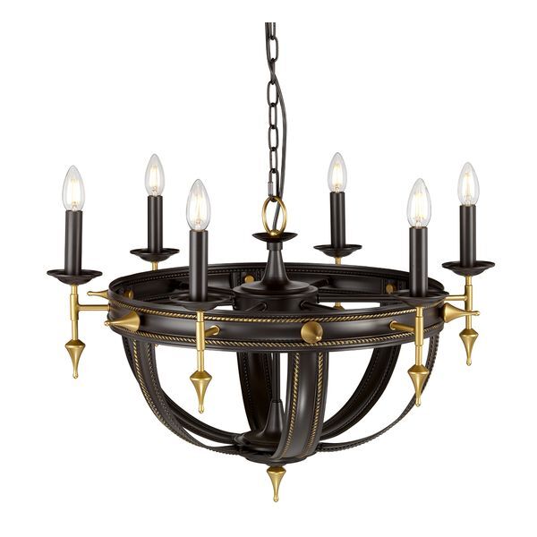 ELSTEAD REGAL 6 LIGHT CHANDELIER