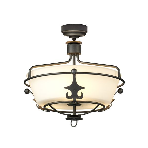 ELSTEAD WINDSOR 3 LIGHT SEMI-FLUSH - GRAPHITE