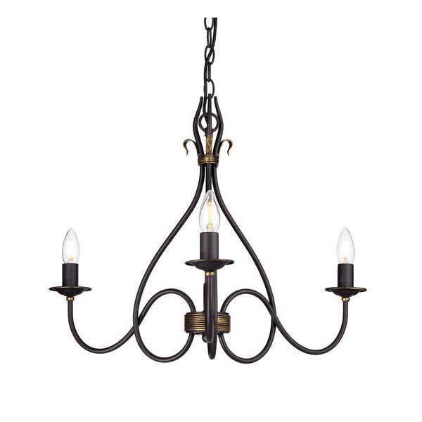 ELSTEAD WINDERMERE 3 LIGHT CHANDELIER