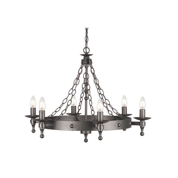 ELSTEAD WARWICK 6 LIGHT CHANDELIER
