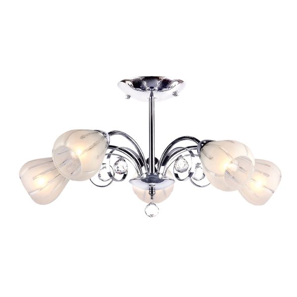 ACA LIGHTING CRYSTAL GLASS 5XE14 CARDINAL ACA-FMX51495