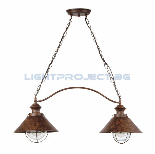 NAUTICA RUST PULLEY ПЕНДЕЛ 2 X E27 12W