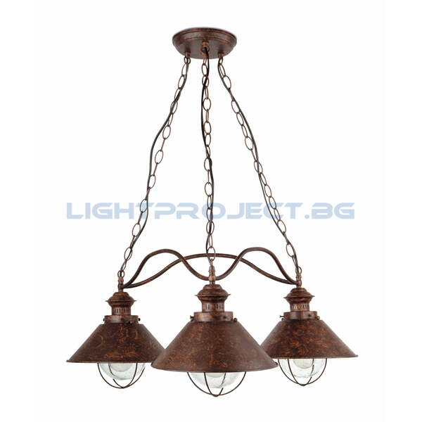 NAUTICA RUST ПЕНДЕЛ 3 X E27 12W