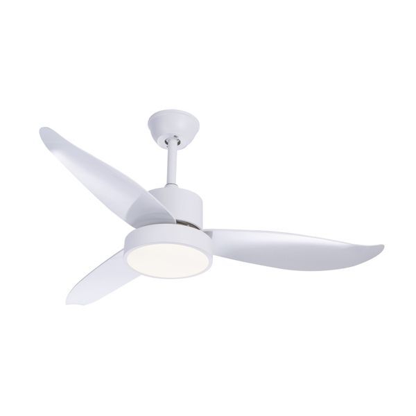 GLOBO 03600 RAMONA CEILING FAN METAL WHITE, FROSTED GLASS, SWITCH, REMOTE CONTROL, A: 1140, H: 450, INCL. 1XLED 18W 230V, 1800LM SOURCE, 990LM OUTPUT, 4000K