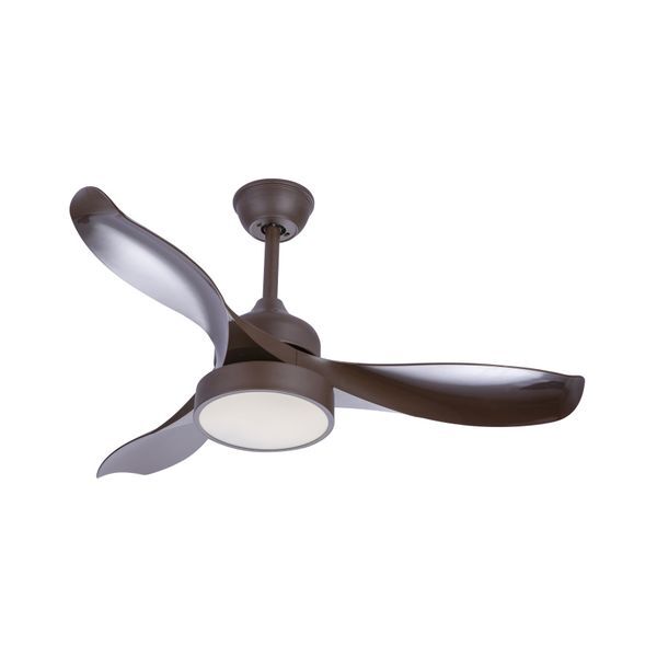 GLOBO 03610 RAMONA CEILING FAN METAL COFFEE DARK, FROSTED GLASS, SWITCH, REMOTE CONTROL, A: 1070, H: 450, INCL. 1XLED 18W 230V, 1800LM SOURCE, 990LM OUTPUT, 4000K