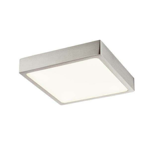 GLOBO 12367-15 VITOS ПЛАФОН ALUMINIUM DIE-CAST NICKEL MATT, ACRYLIC OPAL, SUITABLE FOR DIMMING, LXWXH:145X145X26, INCL. 1XLED 15W 230V, 1650LM SOURCE, 1350LM OUTPUT, 4000K