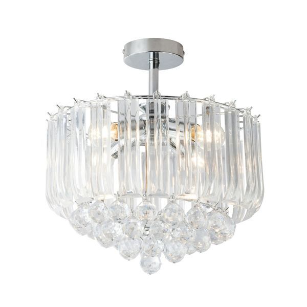 GLOBO 15303D MINNESOTA ПЛАФОН CHROME, ACRYLIC CRYSTALS TRANSLUCENT, ACRYLIC TRANSLUCENT, A:350, H:330, EXCL. 4XE14 40W 230V